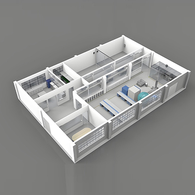 satın al Huuao Customized Solution Class 8 Prefabricated 50mm Sandwich Panel Modular Cleanroom GMP Workshop for Cosmetics or Food Factory online manufacture