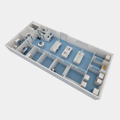 satın al HUAAO ISO 14644 Sınıf 8 Modern Prefabrik 50mm Sandviç Panel Modüler Temiz Oda GMP Atölyesi Hastane Kozmetik Gıda Fabrikası Çevrimiçi üretim