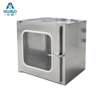 Paslanmaz çelik 304 Transmission window Interlock Pass Box with UV lamp İç boyutlar
