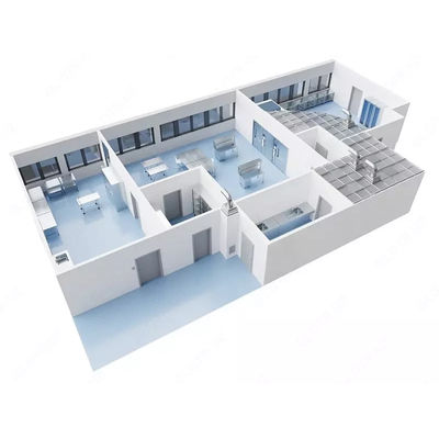 Huuao Iso5 Iso6 Iso7 Iso8 Modüler Temiz Oda Sınıf 100 Modüler Temiz Oda Özel Taşınabilir Temiz Oda Anahtar Projesi